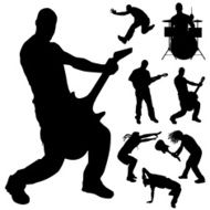 Vector silhouette of the band N3