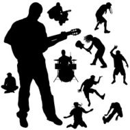 Vector silhouette of the band N4