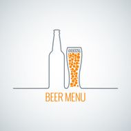 beer bottle glass menu background