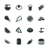 Lunch Silhouette Icons