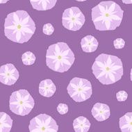 Simple Seamless Pattern with Pink Ipomoea Flowers Vector illustration Convolvulus