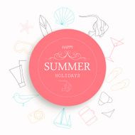 Vector Summer Vacation Emblem