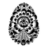 decorative floral silhouette Easter egg N2