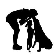 Vector Silhouette Of People N689