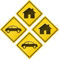 Home and Auto Road Sign Set