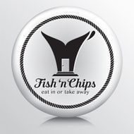 Round Icon With Fish &#039;N Chips