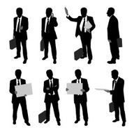 business man silhouettes N4
