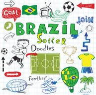 Brazil soccer icon set N2