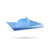 Boat abstract isolated on a white backgrounds vector illustration