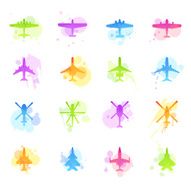 Stains Icons - Airplanes & Helicopters
