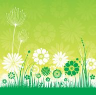 Flower background green