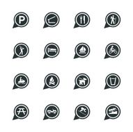 Map Sign Silhouette Icons
