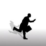 Vector silhouette of businessman N105