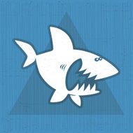 angry shark symbol