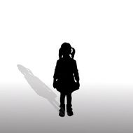 Vector silhouette of girl N181