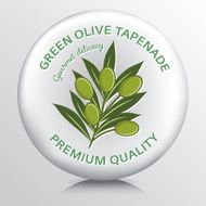 Round icon with Olive Branch for a product design
