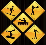 Yellow Signs - Different Sports N2