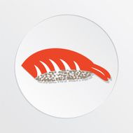 Sushi Restaurant Icon Shrimp And Rice