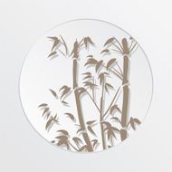 Sushi Restaurant Icon Bamboo Stalks N2