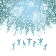 Winter background Happy children N2