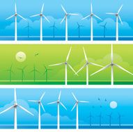 Windturbine banner background