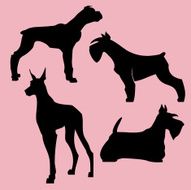Dog Silhouettes N15