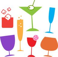 alcohol glasses illustration N2