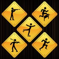 Yellow Signs - Different Sports N3