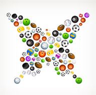 Butterfly on Sport Balls