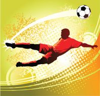 Soccer Player Strikes Perfect Volley