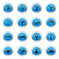 Blue Icons - Edible Mushrooms