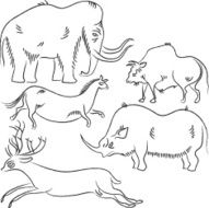 Petroglyphic animals
