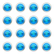 Blue Icons - Cars Outline