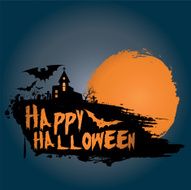 A Happy Halloween background in black and orange