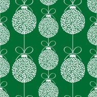 Polka Dot Christmas Ornament Seamless Pattern