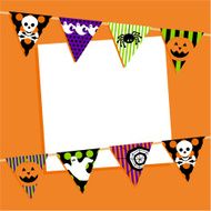 Halloween Bunting Invite with Copy Space N3