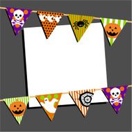 Halloween Bunting Invite with Copy Space N4