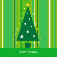 Happy Holiday Christmas Tree Design