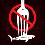 eating shark warning symbol