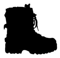 Winter boots silhouette