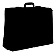 Old suitcase silhouette