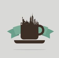 new yours skyline in a coffee mug with banner N2