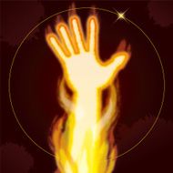 Burning hand