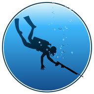 underwater diving label