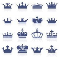 Crown icon set