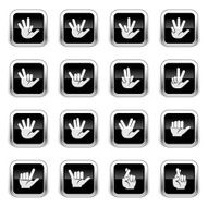 Supergloss Black Icons - Hands &amp; Fingers N2