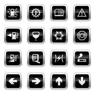 Supergloss Black Icons - Car Control Indicators N4