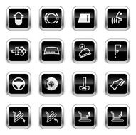 Supergloss Black Icons - Car Control Indicators N5