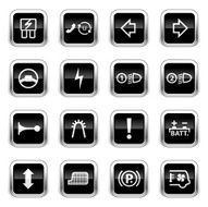 Supergloss Black Icons - Car Control Indicators N6