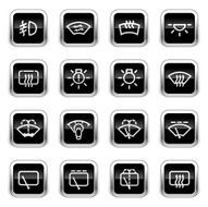 Supergloss Black Icons - Car Control Indicators N7